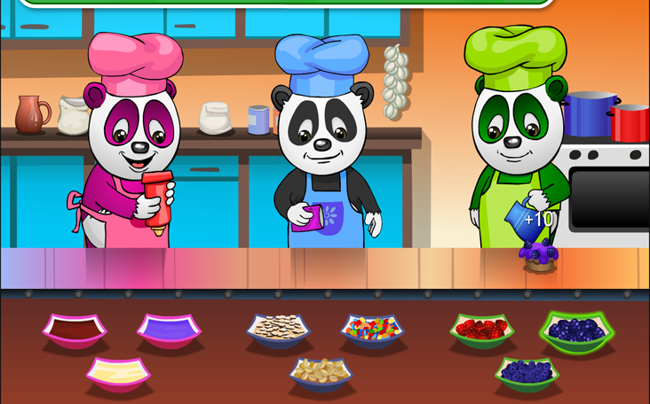 Ohne Download spielen: Panda Game Cool Cooking auf Panfu.de im Netz.